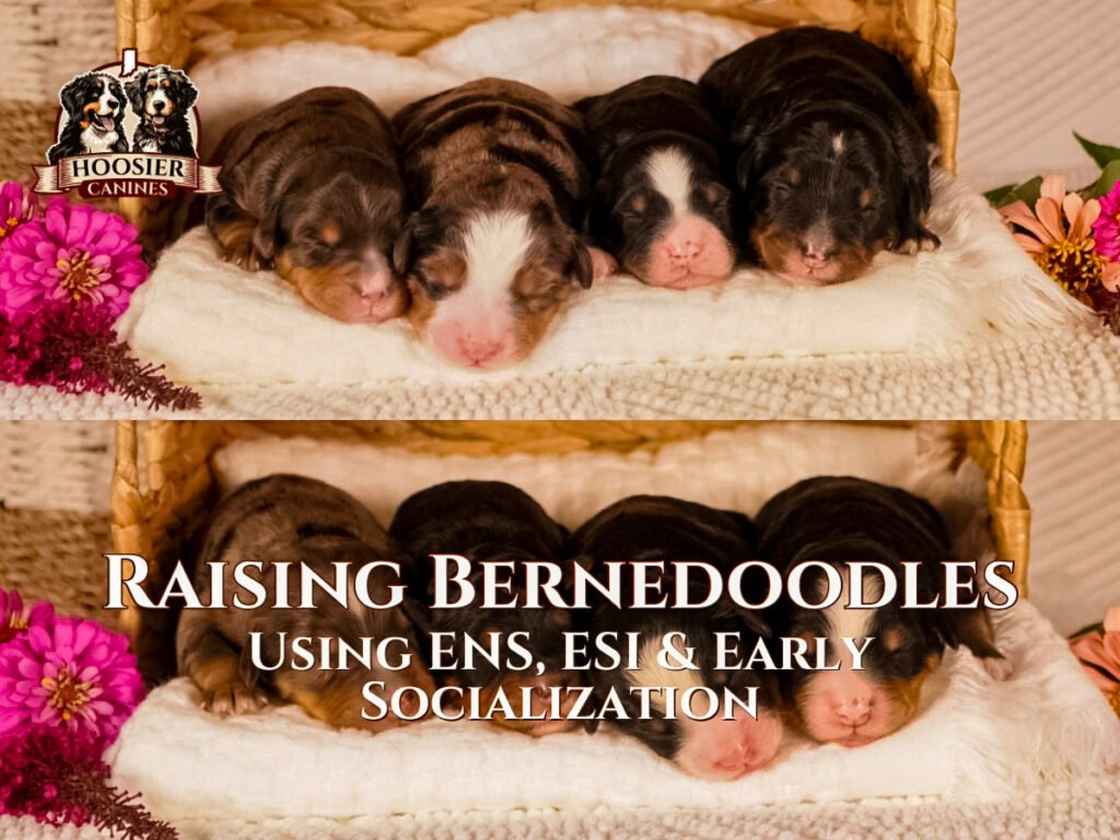 Raising Bernedoodles Using Ens, Esi &Amp; Early Socialization 1 Hoosier Canines Ens, Esi And Early Socialization To Develop Bernedoodle Puppies Prior To Going To Their Forever Home.